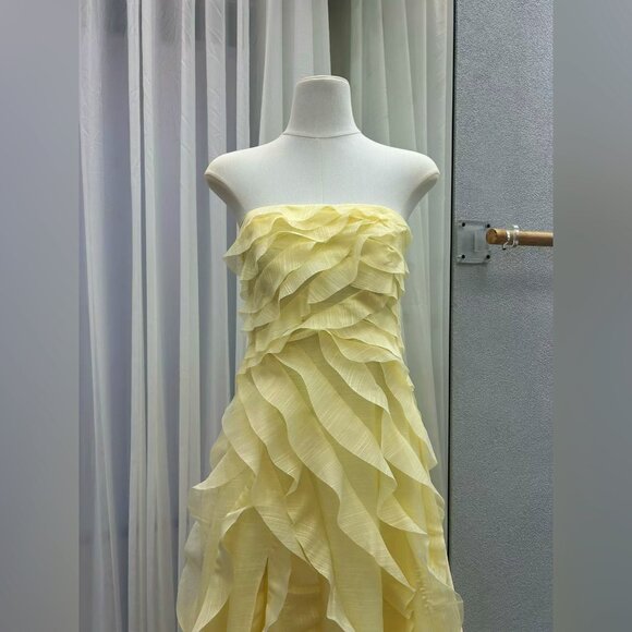 AJE. Allairie strapless ruffled shirred faille gown - Picture 6 of 16